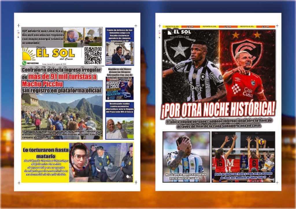 Portada de la edición: Jueves, 13 de agosto de 2026