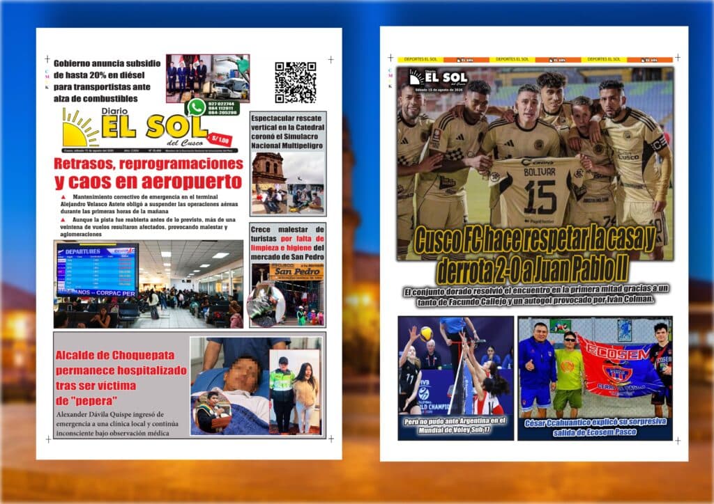 Portada de la edición: Sábado, 15 de agosto de 2026