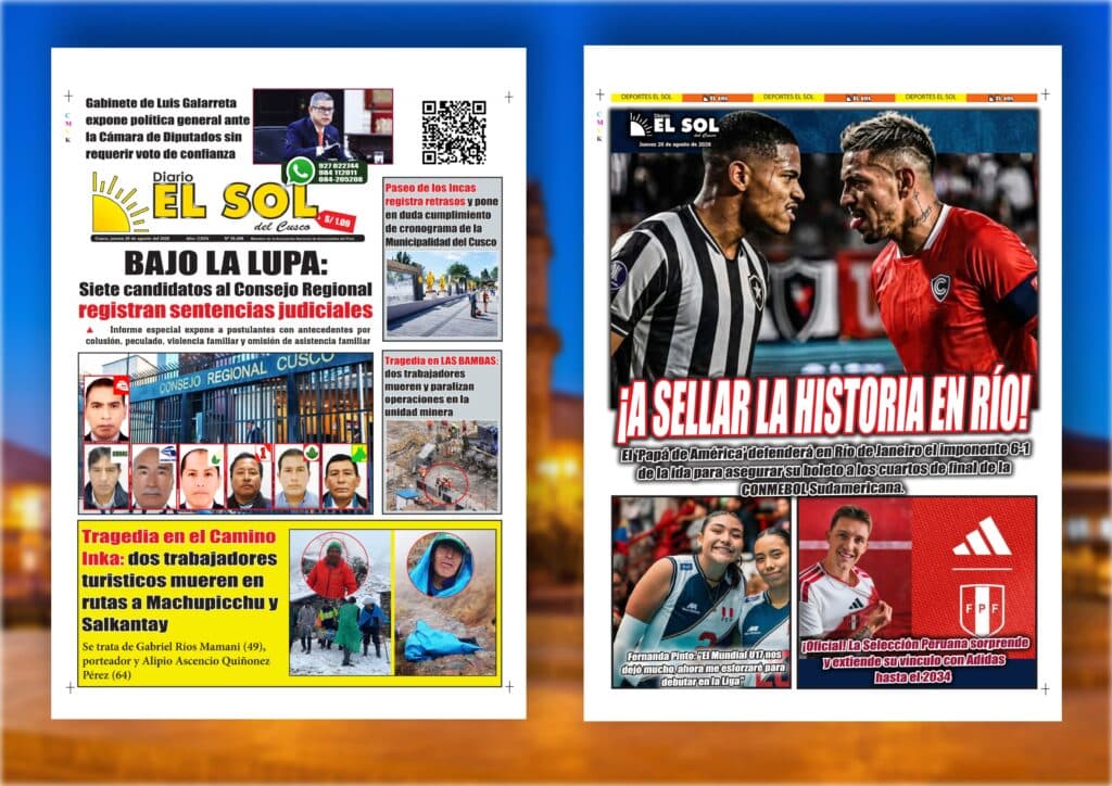Portada de la edición: Jueves, 20 de agosto de 2026