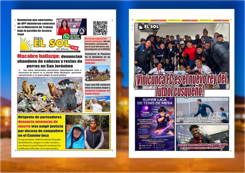 Portada de la edición: Martes, 25 de agosto de 2026