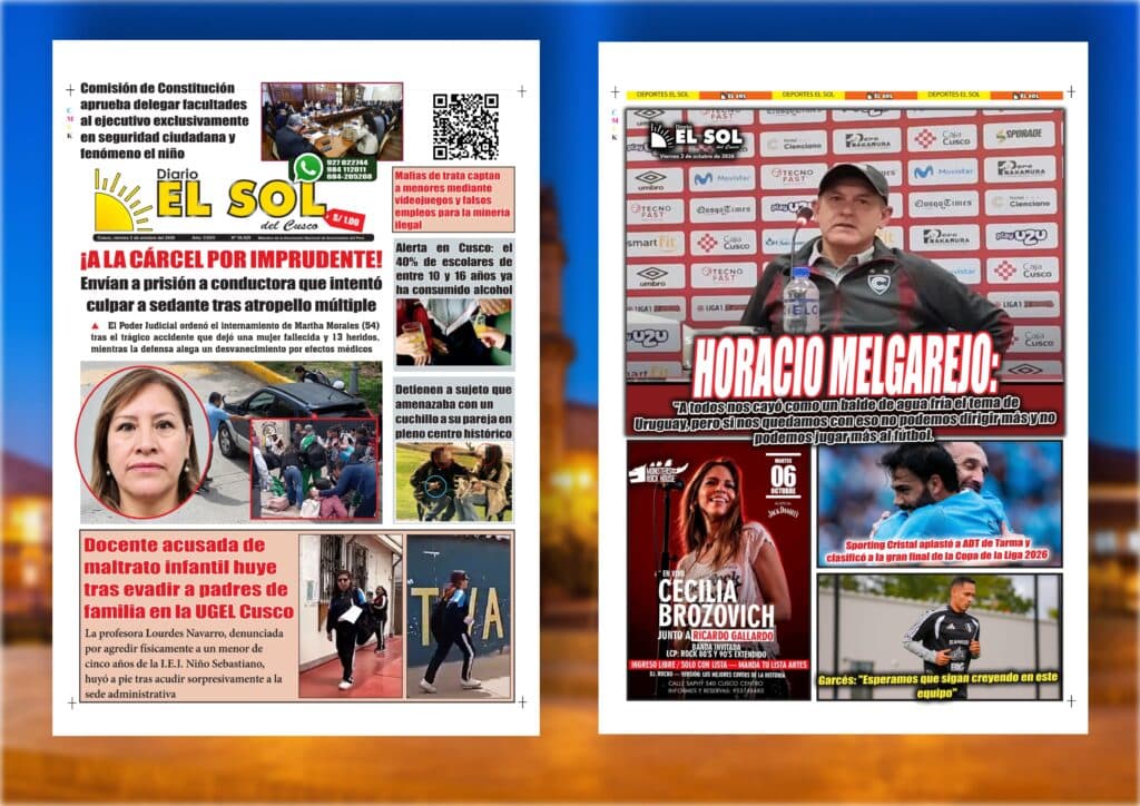 Portada de la edición: Viernes, 2 de octubre de 2026