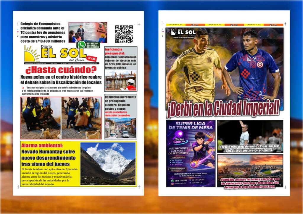 Portada de la edición: Sábado, 22 de agosto de 2026