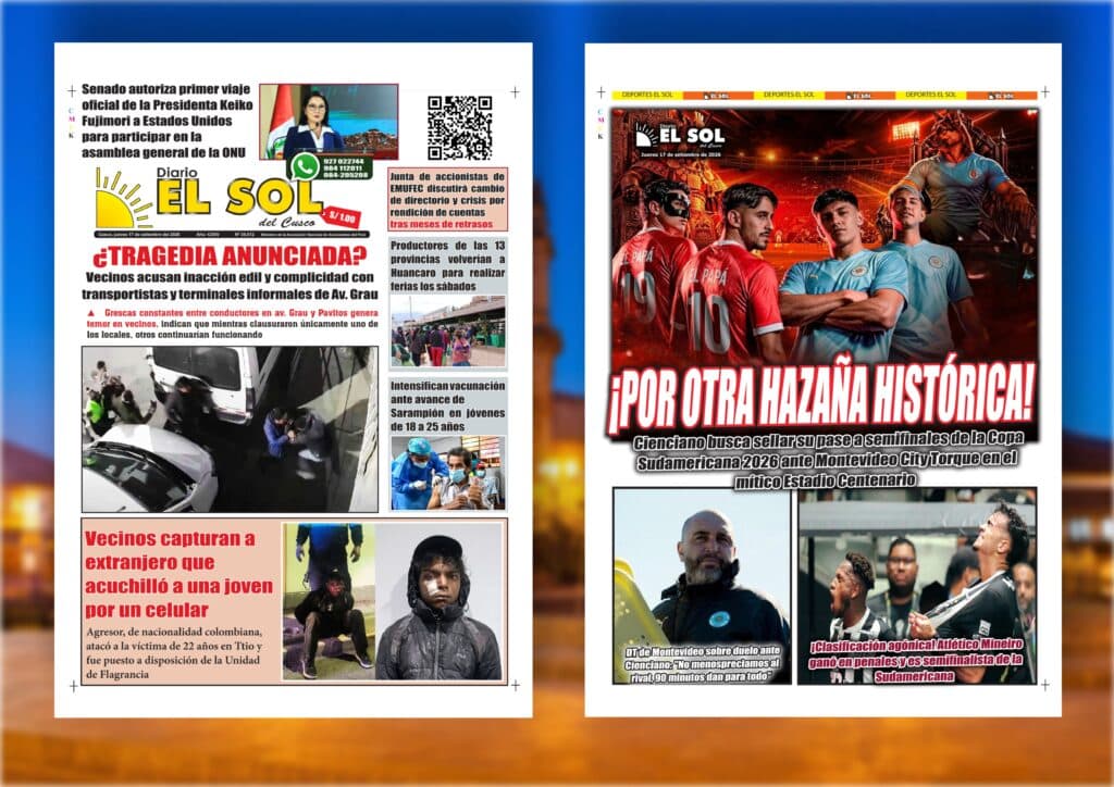 Portada de la edición: Jueves, 17 de setiembre de 2026