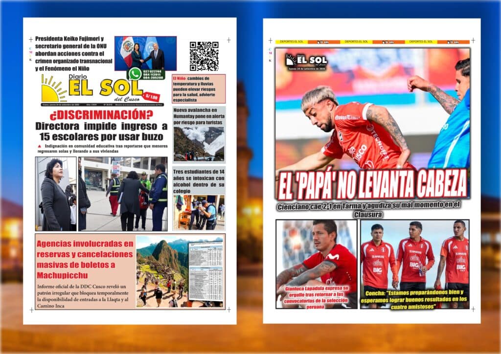 Portada de la edición: Jueves, 24 de setiembre de 2026