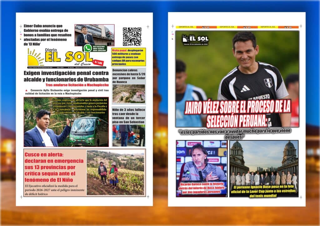 Portada de la edición: Viernes, 25 de setiembre de 2026