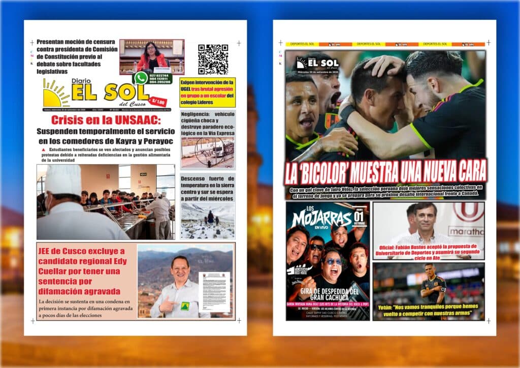 Portada de la edición: Miércoles, 30 de setiembre de 2026