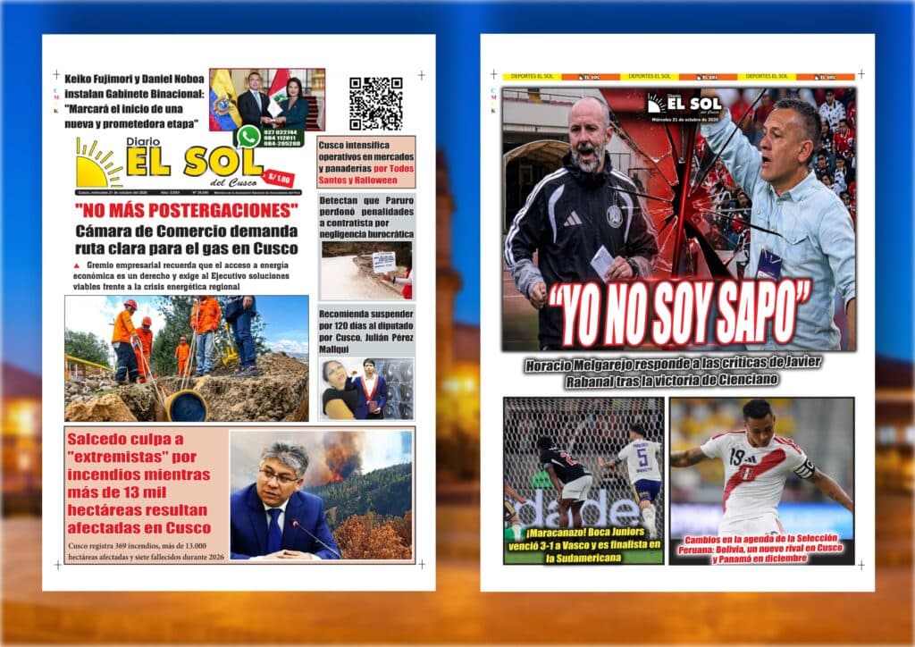 Portada de la edición: Miércoles, 21 de octubre de 2026